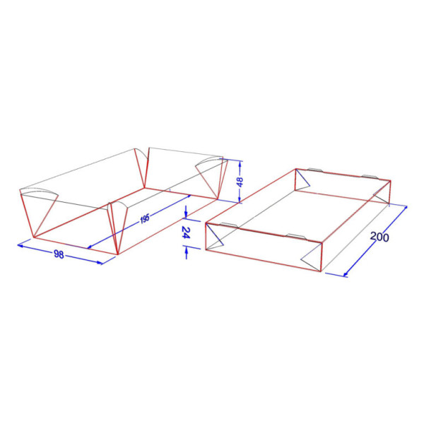 Коробка кришка-дно MIDI для солодощів без вікна чорна
