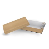 Коробка кришка-дно MIDI для солодощів без вікна крафт (50шт/уп)