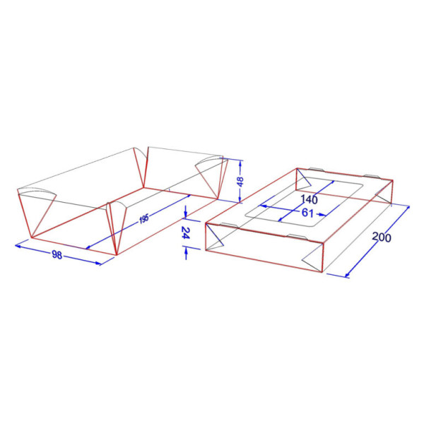 Коробка кришка-дно для солодощів з вікном крафт