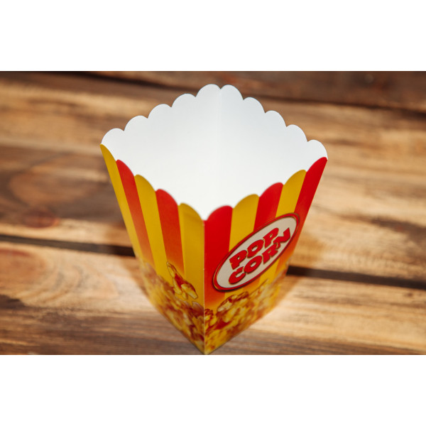 Коробочка для попкорну 0.7 л.(червоно-жовта)