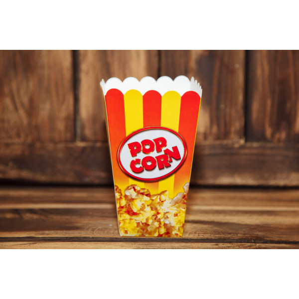 Коробочка для попкорну 1л. (червоно-жовта)