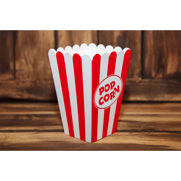 Коробка попкорн 1,5 л. Червоно-біла (50шт/уп)