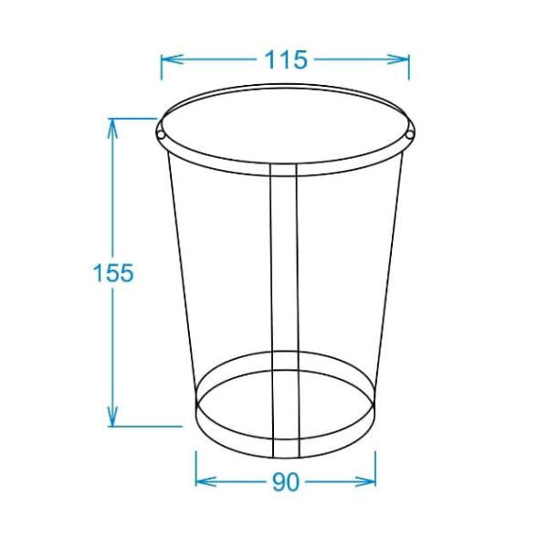Стакан попкорн 1 л. смугастий (червоно-білий) (50шт/уп)