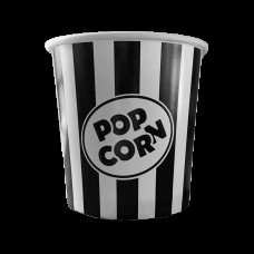Стакан попкорн 0,7л полосатый (черно-белый) Арт.STPBL07