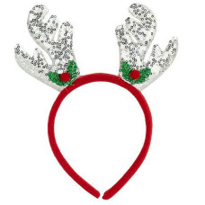 Обідок новорічний "Оленячі ріжкит" 2511(Silver) 16,5х14,5 см (2511-SP(Silver))