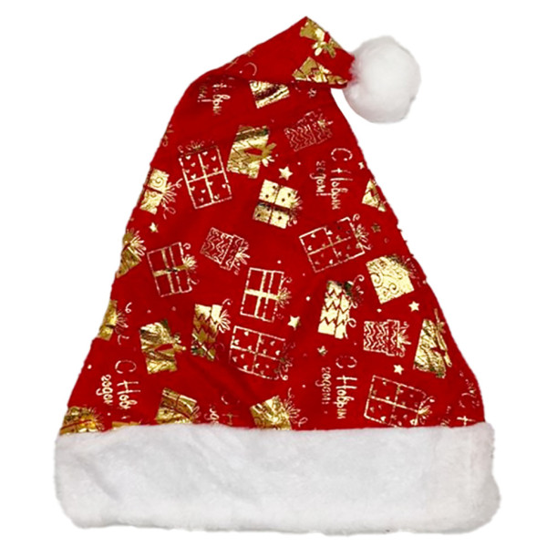 Шапка новогодняя "Санта-Клауса" 6241-6-3 с игрушками(6241-6-3)