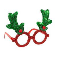 Очки новогодние "Елочка" 2524-SP(Green) размер 13 см(2524-SP(Green))