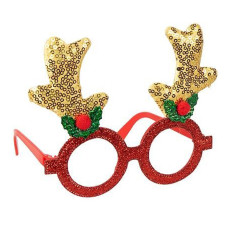 Очки новогодние "Елочка" 2524-SP(Gold) размер 13 см(2524-SP(Gold))