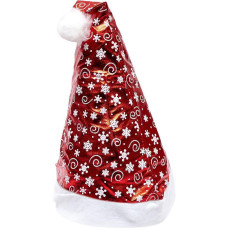 Шапка новогодняя "Санта-Клауса" 6241-5-1 со снежинками(6241-5-1)