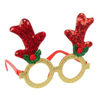 Очки новогодние "Елочка" 2524-SP(Red) размер 13 см(2524-SP(Red))