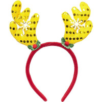 Обідок новорічний "Оленячі роги" 2502(Yellow) жовтий (2502(Yellow))