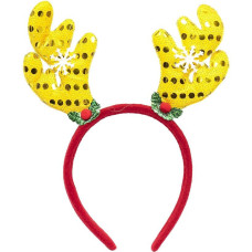 Обідок новорічний "Оленячі роги" 2502(Yellow) жовтий (2502(Yellow))