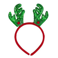 Новорічний обідок "Оленячі ріжкит" 2511(Green) 16,5х14,5 см (2511-SP(Green))