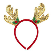 Обідок новорічний "Оленячі ріжкит" 2511(Gold) 16,5х14,5 см (2511-SP(Gold))