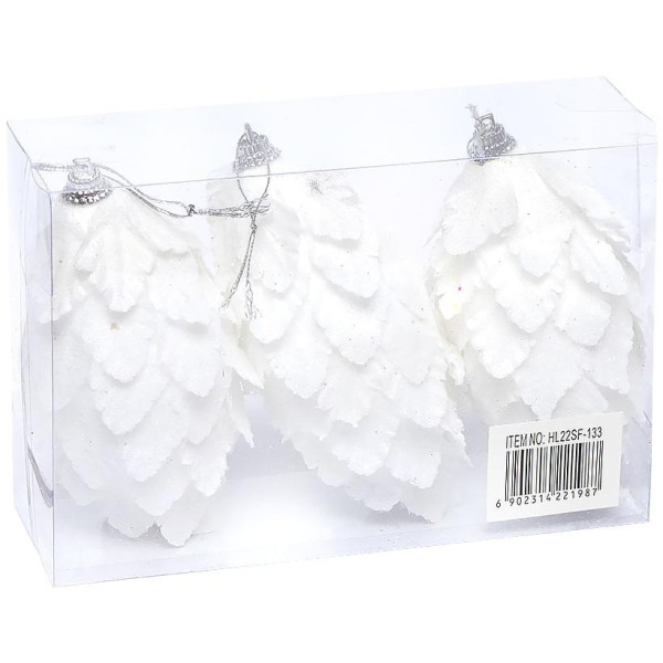 Набор елочных игрушек "Шишки" HL22SF-133, 3 шт(HL22SF-133)