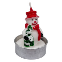Новорічна свічка "Сніговик з ялинкою" 10-81-1 розмір свічки 3,5х5 см (10-81-1)