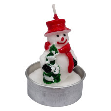 Новорічна свічка "Сніговик з ялинкою" 10-81-1 розмір свічки 3,5х5 см (10-81-1)