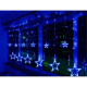 Гирлянда штора "Звезды" ZABI-8 USB 120 L, 3*1 м, USB+батарейка, синяя(ZABI-8 USB)