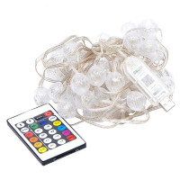 Гірлянда RGB з пультом "Кулька велика" D-52 Smart, USB 50L 5 метрів, змінює колір  (D-52)