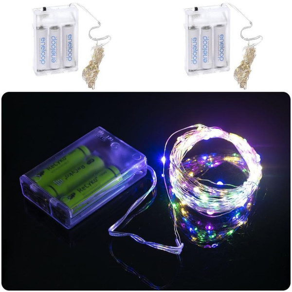 Гірлянда "Ниточка" RJ-04 на 3-х батарейках 100 лампочок 10 метрів, мультиколір (RJ-04)