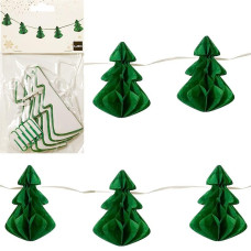 Гірлянда з паперових новорічних прикрас "Ялинки" CG-12, 5 шт (CG-12)