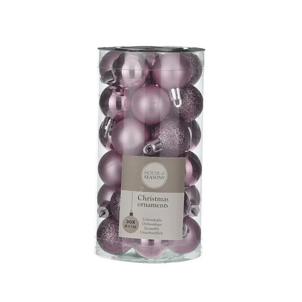Ялинкові пластикові кульки House of Seasons 8720362101604 30 шт, 3 см (8720362101604)