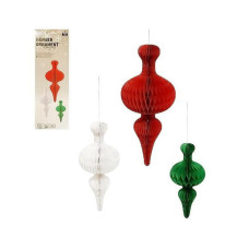 Набір підвісних паперових новорічних прикрас "Ліхтарик" CG-10, 3 шт (CG-10)