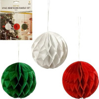 Набір підвісних паперових новорічних прикрас "Янголятко" CG-7, 3 шт (CG-7)