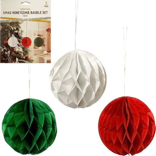 Набір підвісних паперових новорічних прикрас "Янголятко" CG-7, 3 шт (CG-7)