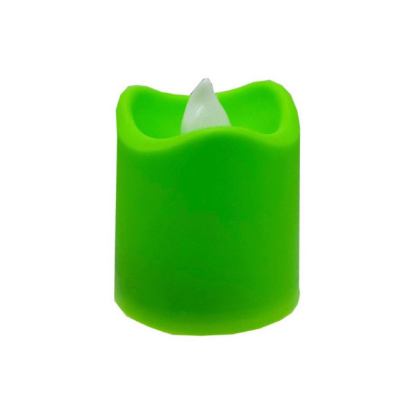 Декоративна свічка LED з полум'ям 12-67C(Green) 4 см, зелений (12-67C(Green))