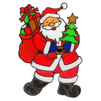 Силіконова наклейка на скло "Санта Клаус" 13-65-1, 25 х 30 см (13-65-1)