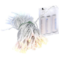 Гирлянда "Ниточка" RJ-07 на 3-х батарейках 50 лампочек 6 метров, мультицвет(RJ-07)