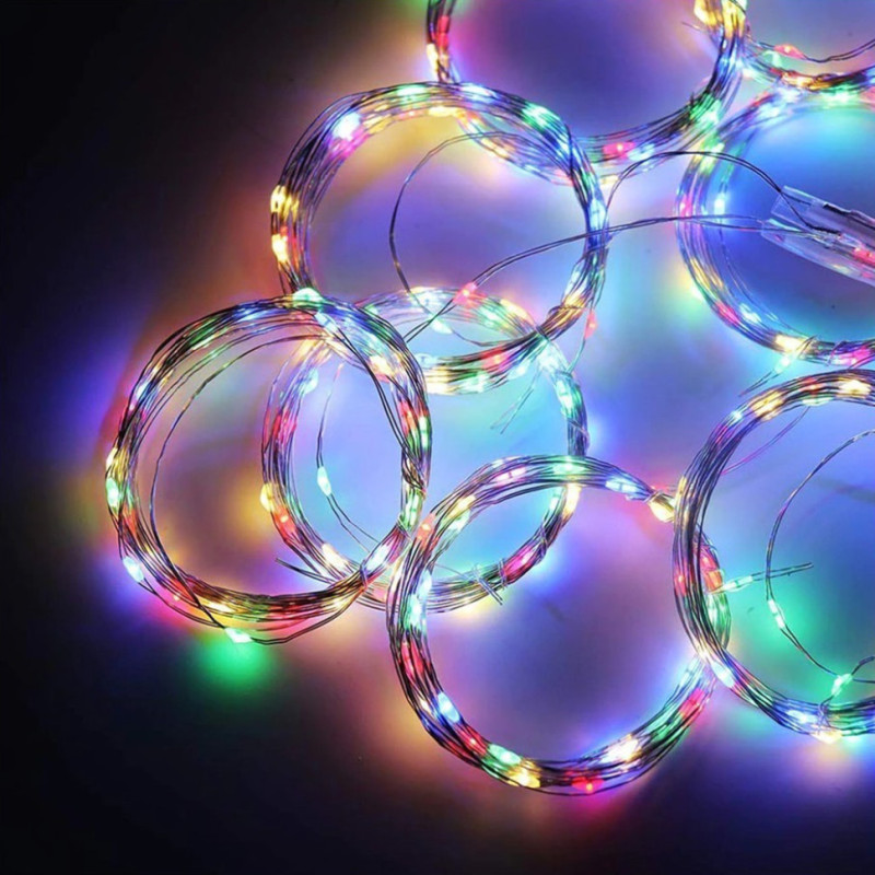 Гірлянда штора "Промені роси" ZABI-12 M "М-34" 3*2 м, USB і пультом, різнокольорова Гірлянда штора "Промені роси" ZABI-12 M "М-34" 3*2 м, USB і пультом, різнокольорова