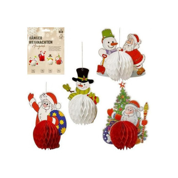 Набір паперових підвісних прикрас "Новорічні історії" CG-4, 4 шт (CG-4)