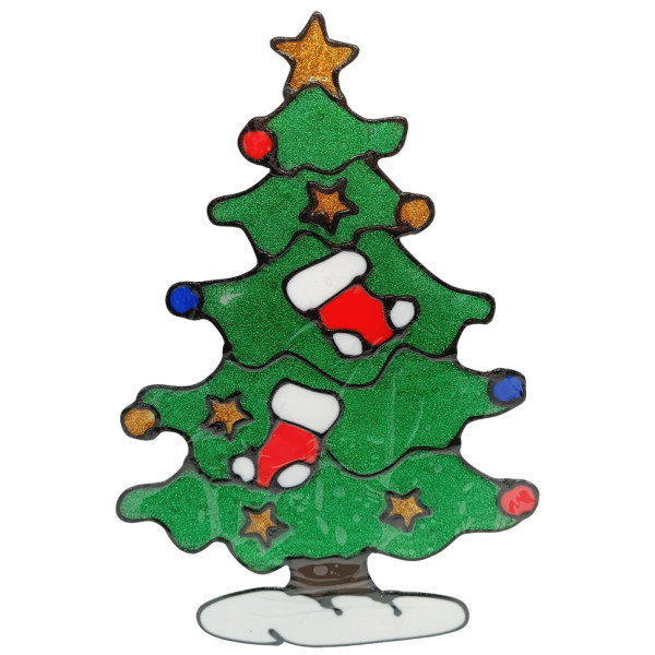 Силіконова наклейка на скло "Ялинка" 13-65-3, 25 х 30 см (13-65-3)