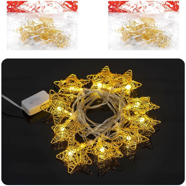 Гірлянда електрична LED "Золота Зірка" RJ-13 жовтий колір 10 лампочок 2 метри (RJ-13)