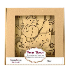 Набір ялинкових прикрас "Зимові атрибути" FDZ-533, 10 шт (FDZ-533)