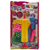 Набір Повітряних кульок MK5480 насос, 14 шт, на аркуші Жовтий (MK5480(Yellow))