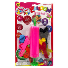 Набір Повітряних кульок "Серце" MK5479 насос, 17 шт, на аркуші Рожевий (MK5479(Pink))