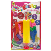 Набір Повітряних кульок "Серце" MK5479 насос, 17 шт, на аркуші Жовтий (MK5479(Yellow))