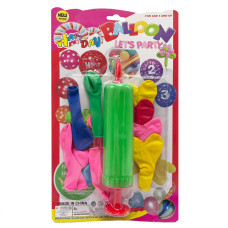 Набір Повітряних кульок "Серце" MK5479 насос, 17 шт, на аркуші Зелений (MK5479(Green))