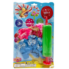 Набір Повітряних кульок "It's a girl/It's a boy" MK5478 насос, 6 шт, на аркуші Зелений (MK5478(Green))