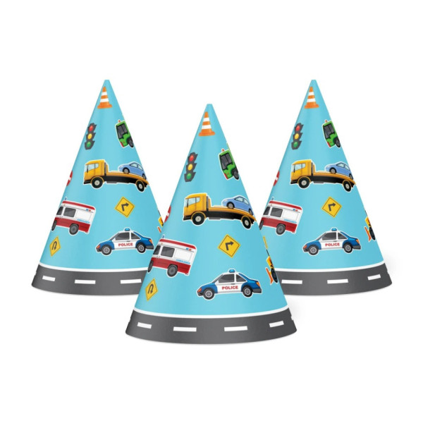 Ковпак святковий "Транспорт" 7003-0065, 15см, в упаковці 20 шт (7003-0065)