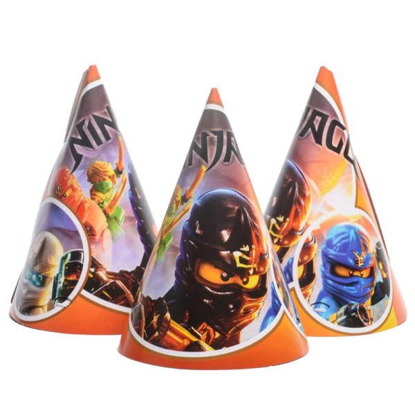 Ковпак святковий "Для хлопчиків Ніндзяго №11" 7003-0027, 15см, в упаковці 20 шт (7003-0027)