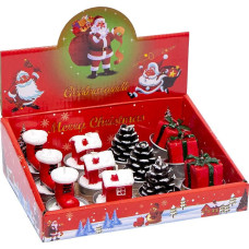 Свічка новорічна "Подарунок, Шишка" 10-77 розмір 5 см, 12 штук (10-77)