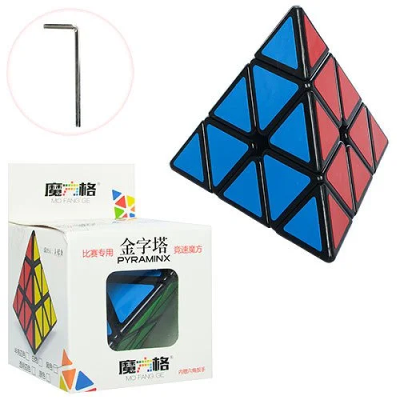Головоломка пірамідка Pyraminx black 394-12-UC