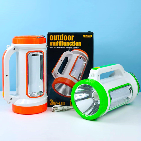 Ліхтар JQ-6088 LED, COB, Power Bank, Li-Ion акумулятор, сонячна батарея Арт.50037