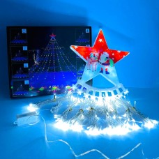 Гірлянда Xmas Водоспад із зіркою 210Led Білий від 220V Арт.44531