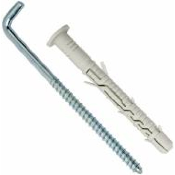 Дюбель 8*100 ПВХ нейлоновий з прямим гаком Арт.404422