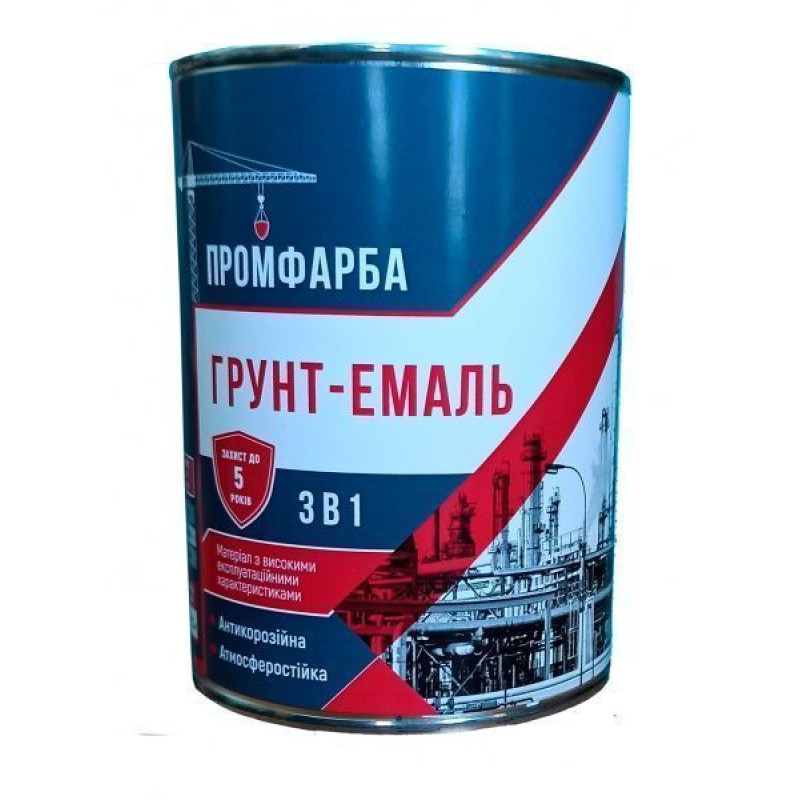 Грунт-емаль шовковисто-глянцева 3в1 синя Промфарба (0,8кг) Арт.85164
